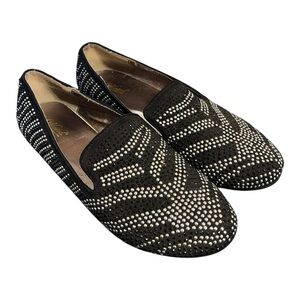 Wanted Black Rhinestone Loafers – Size 10